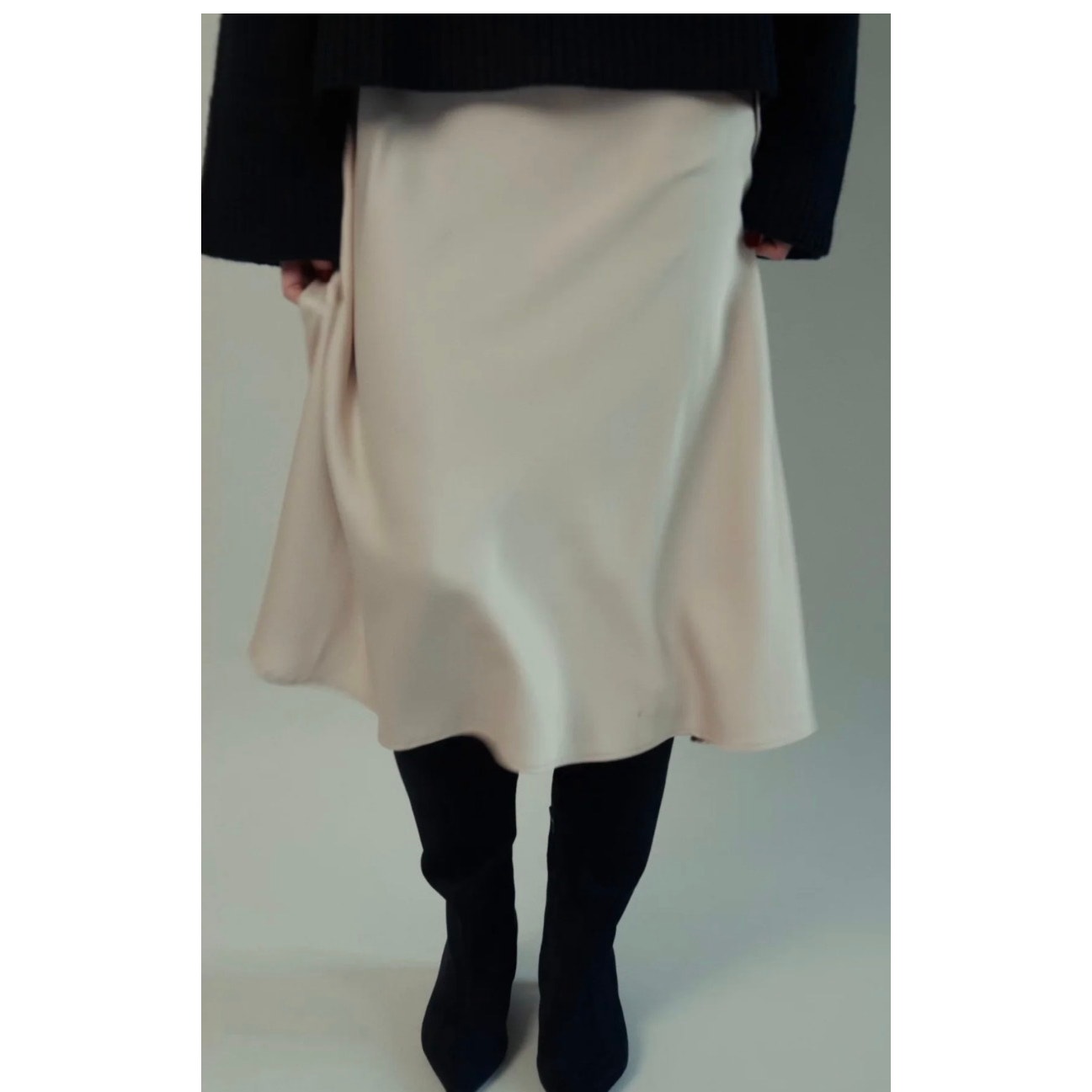 Nwt Classic Six Kate Slip Skirt In Taupe Sz. 4 — image 2 of 8